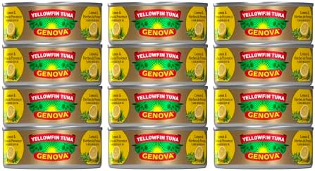 Genova Premium Yellowfin Tuna in lemon and herbes de Provence olive oil, 5 oz can, pack of 12, solid light tuna product image