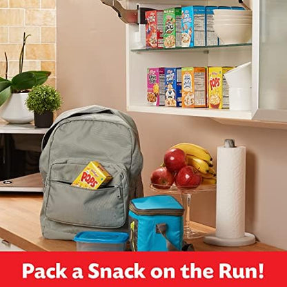 Kellogg's cold breakfast cereal variety pack with 48 boxes, featuring colorful cereal boxes and breakfast food packaging.