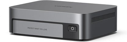 UGREEN DXP4800 Plus 4-bay NAS device for families, creators, and small teams, showing front view with multiple drive bays