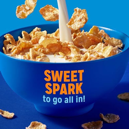 Kellogg's Frosted Flakes original giant size breakfast cereal box with frosted corn flakes in a bowl.