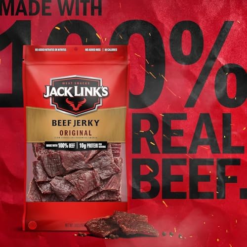 Jack Link's Original Beef Jerky Multipack featuring two 9 oz packs of savory, dried beef jerky in resealable packaging.