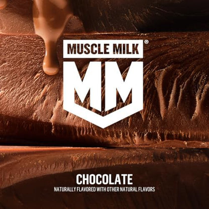 Muscle Milk Pro Liquid High Protein Shake in chocolate flavor, ready-to-drink, 11 fl oz bottles, pack of 12, natural beverage appearance