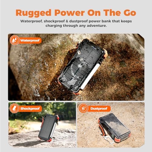 BLAVOR Solar Power Bank 20000mAh with wireless charging for phones and Apple Watch, portable satellite internet kit, outdoor power solution