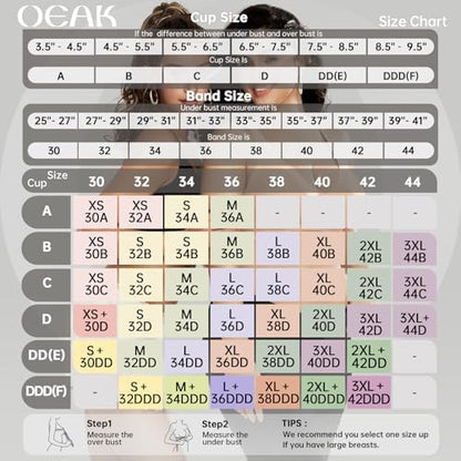 OEAK women's wireless jelly bra, deep V bralette with push-up design, soft and comfortable for everyday wear