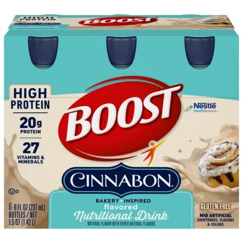 Boost Original Nutritional Drink in Creamy Strawberry flavor, 8 oz bottle, pack of 24, with a colorful bottle and label.