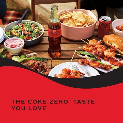 Coca-Cola Zero Sugar diet soda soft drink cans in a 12-pack, 12 fl oz each, arranged in a fridge pack display.