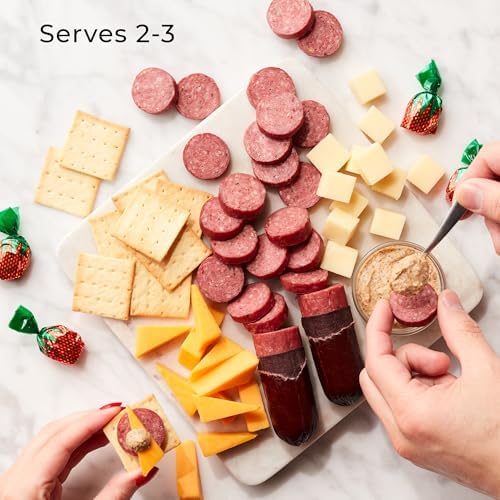 Hickory Farms small cheese gift basket with summer sausage, assorted meats, and cheeses in a box set for holiday and special occasions.