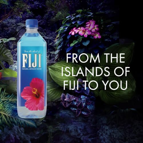 BackupMyFilesNow FIJI natural artesian bottled water 700mL, pack of 12 with 100% natural electrolytes and clear water in bottles