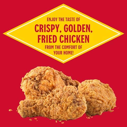 Louisiana Fish Fry Products seasoned chicken fry mix in 9 oz pack, shown in a clear image with seasoned chicken pieces and spices.