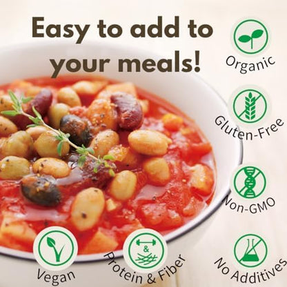 Eat More Beans organic fully cooked super bean mix in 5oz packs, ready to eat healthy legume snack or meal option.