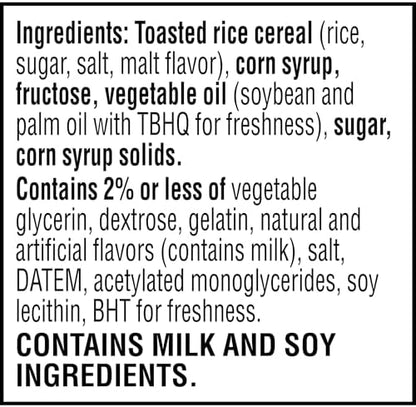 Box of Rice Krispies Treats cereal bars with crispy marshmallow squares, original flavor, 16 bars in 12.4oz package