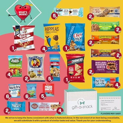 Nut Cravings Gift A Snack healthy snack box variety pack with 60 greeting cards, perfect for care packages and gift-giving.