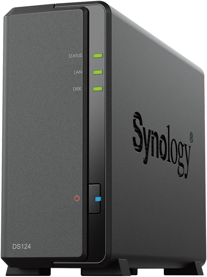 Synology DS223 2-bay diskless NAS for home and office backup, file centralization, data protection, and property monitoring.