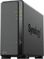 Synology DS124 1-bay diskless NAS for personal backup, file sharing, and securing home surveillance data in a compact network storage device.