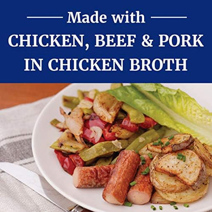 Libby's Vienna Sausage in chicken broth, canned sausage pack of 24, small savory canned meat with easy-open can