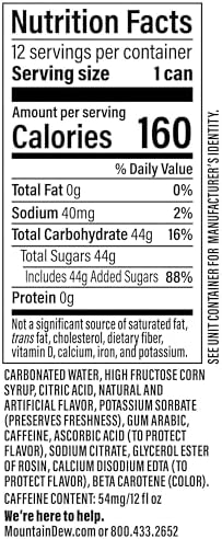 12-pack of Mountain Dew Dirty Dew 12oz full sugar sodas, featuring vibrant green cans with Mountain Dew branding.