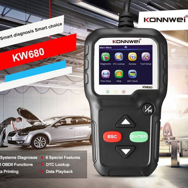Automotive fault diagnosis scanner with digital display for vehicle diagnostics