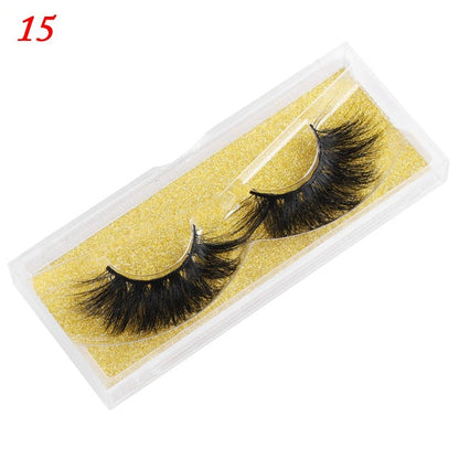 25mm wispy fluffy mink eyelashes, false lashes with soft layered texture folded on white background