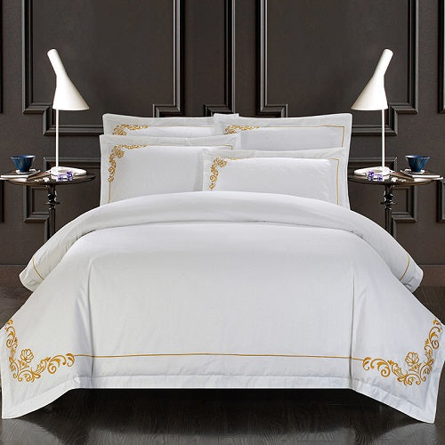 Four-piece cotton bedding set by My Store in a soft, coordinated design