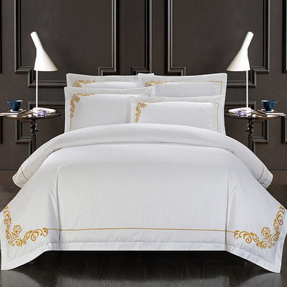 Four-piece cotton bedding set by My Store in a soft, coordinated design