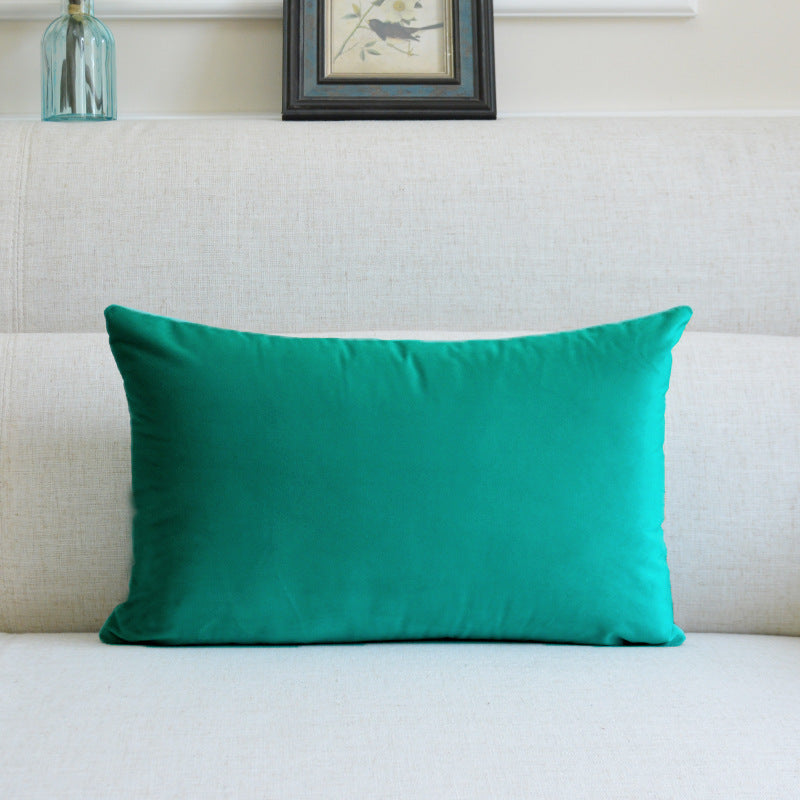 Velvet throw pillow for sofa in a soft, textured fabric and versatile style