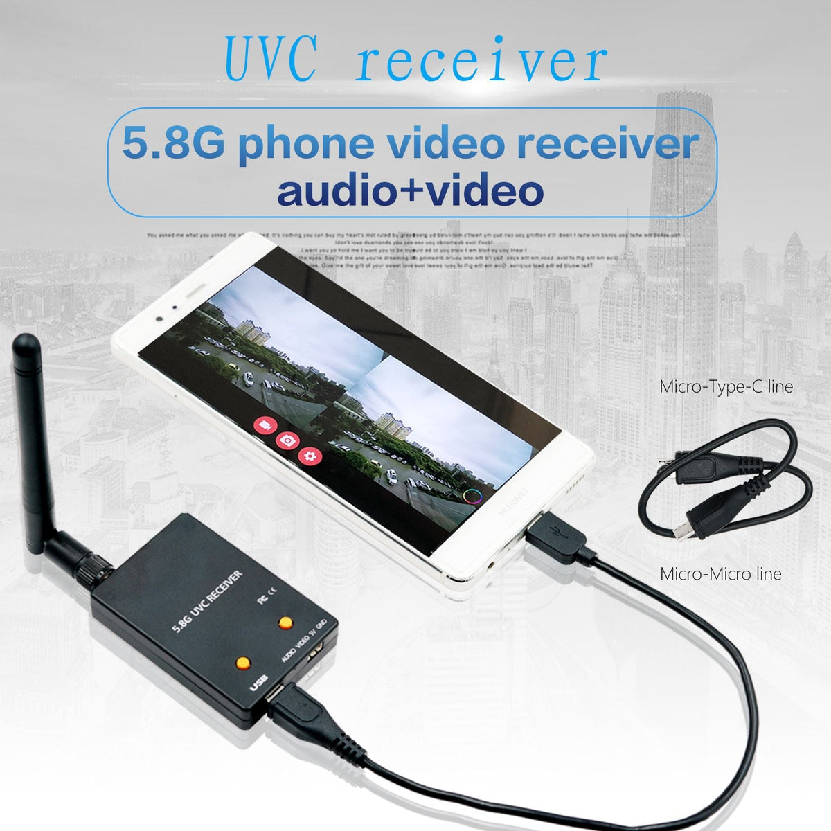 5.8GHz UAV video transmission relay receiver by My Store