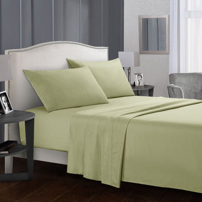 Four-piece bed sheet set by My Store, showing coordinated sheets and pillowcases in a matching design