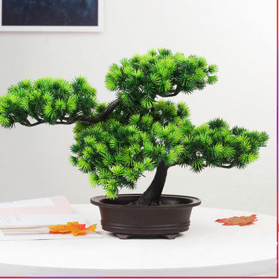 Bonsai ornaments fake tree potted plants in a decorative pot