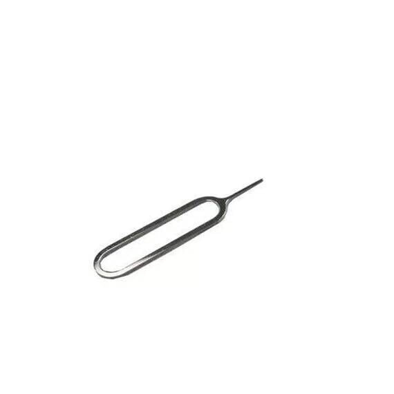 SIM card slot card-taking pin for compatible devices, silver metal tool