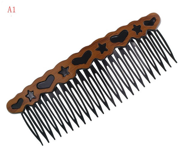Retro fashion hair comb with vintage-inspired design and fine teeth