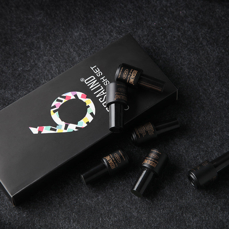 Six-bottle Fine nail polish set in assorted colors by My Store
