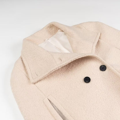 Women's long wool coat outerwear by My Store, full-length view