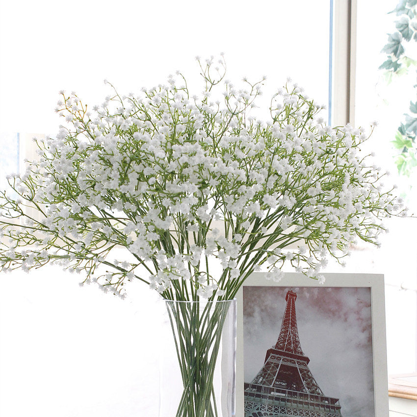 Artificial Gypsophila flower bouquet with delicate white blooms by My Store