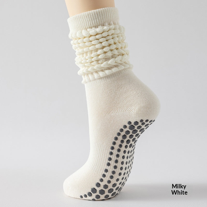 Silicone non-slip yoga socks for women in a lightweight, flexible design with grip soles