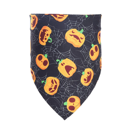 Halloween pet saliva towel in festive design, shown for wiping a pet’s mouth and drool