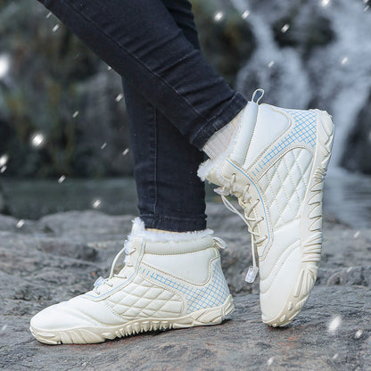 Winter cotton shoes with outer velvet thickening, cozy warm design