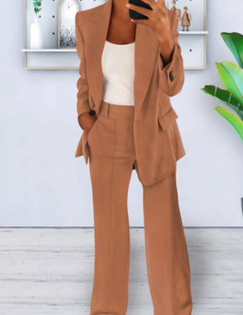 Women's Slim Fit Lapel Cardigan for Business and Daily Wear