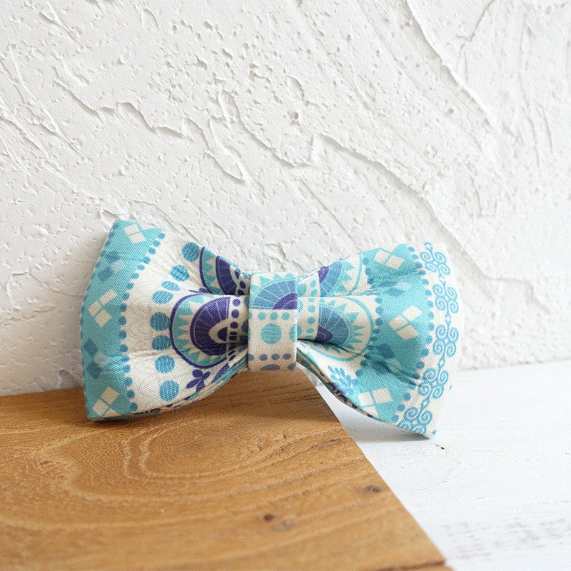 Pet bow tie collar by My Store shown on a pet collar with decorative bow tie detail