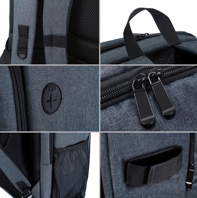Waterproof camera backpack with padded compartments and adjustable straps for camera gear