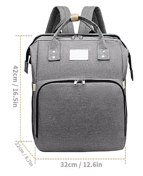 Large-capacity mommy bag by BACKUPMYFILESNOW® with multiple compartments and adjustable straps, designed for moms to carry essentials.