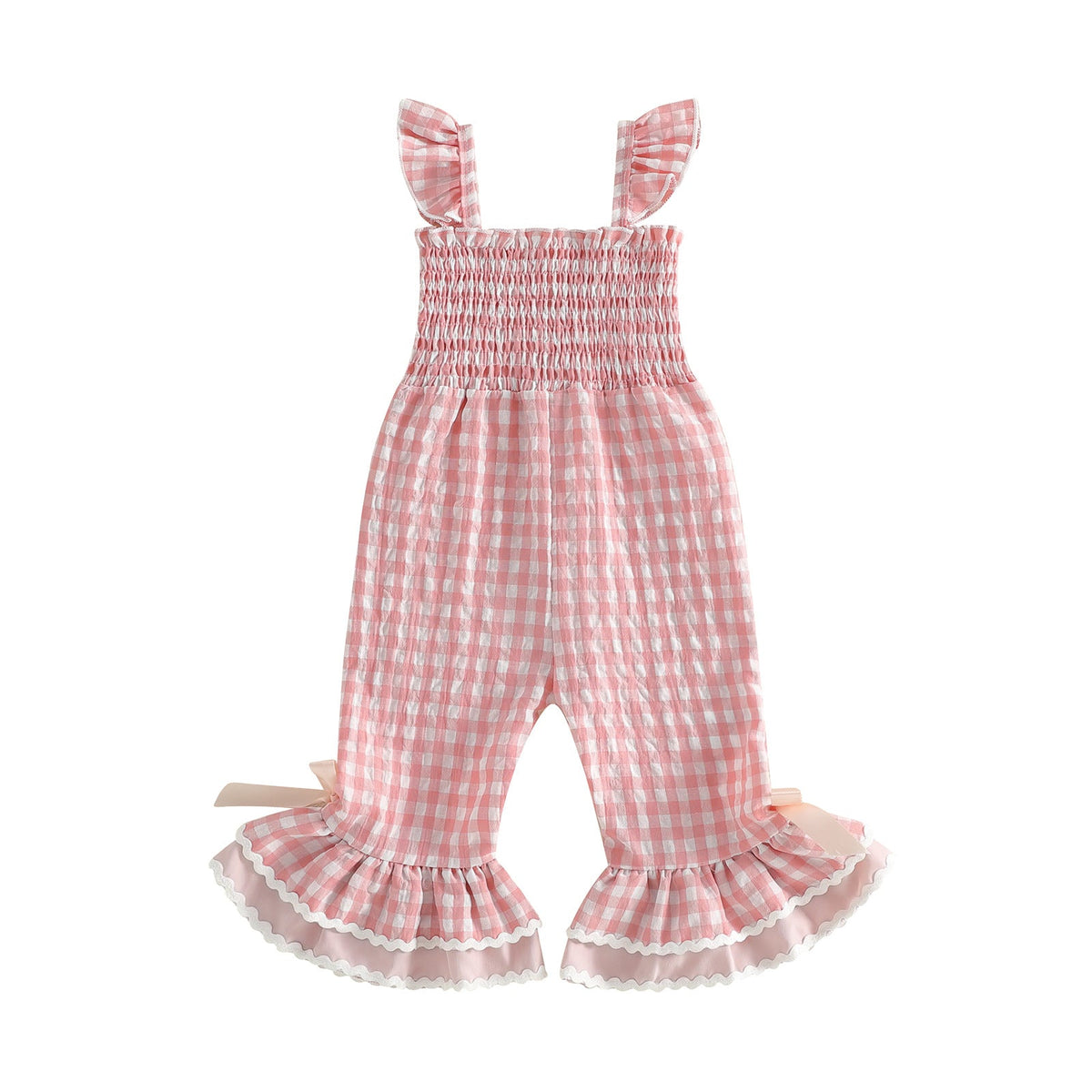 Sleeveless strap jumpsuit with flared pants in a stylish, full-length silhouette