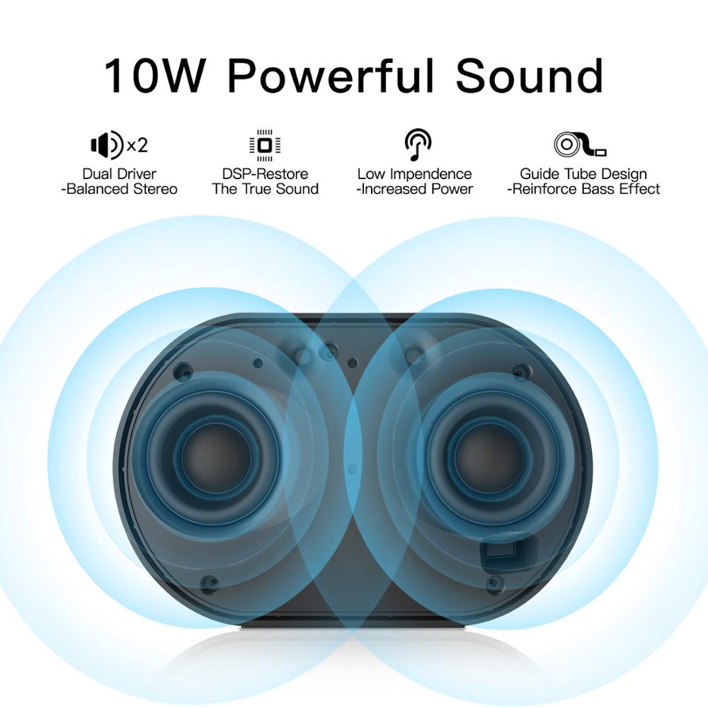 Bluetooth stereo smart speaker in compact black design by My Store