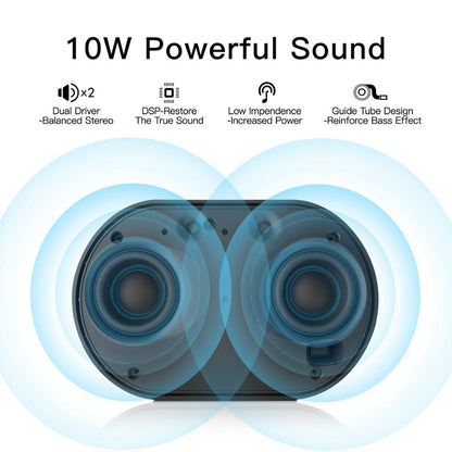 Bluetooth stereo smart speaker in compact black design by My Store