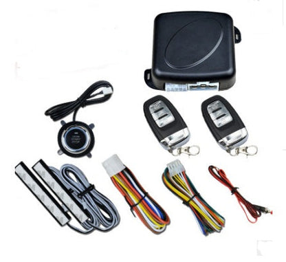 C6 one-button ignition remote keyless entry system by My Store, compact black remote fob with buttons