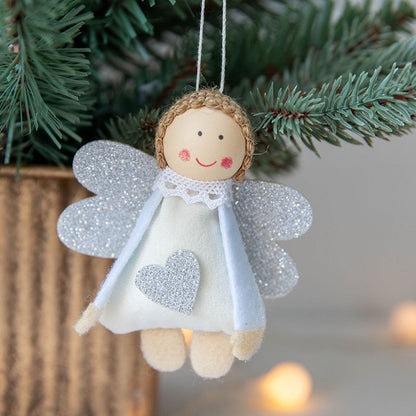 Plush pendant Christmas decorations in soft festive shapes for holiday tree decorating