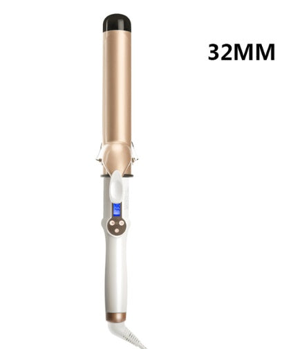LCD hair curler curling iron by My Store with digital display and heated styling barrel