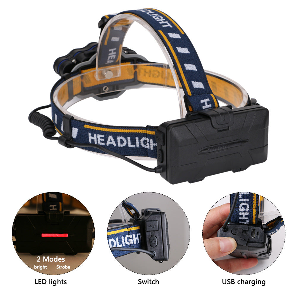 Ultra-bright USB charging long-range head-mounted headlight from My Store