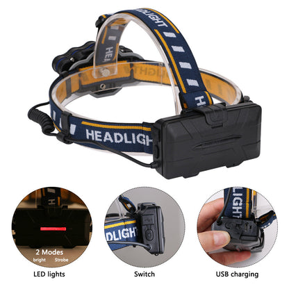 Ultra-bright USB charging long-range head-mounted headlight from My Store