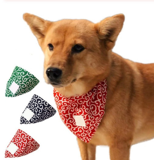 Dog triangular bandage for pet first aid, shown folded in a compact shape