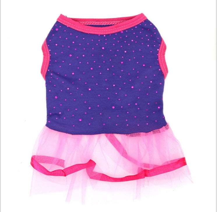 Lace dog skirt displayed flat, featuring delicate lace fabric and a comfortable waistband